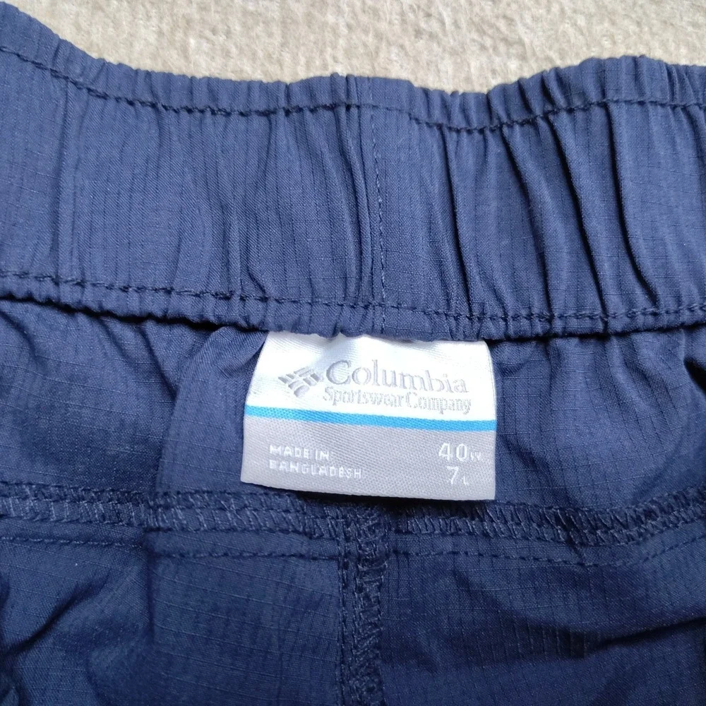 Columbia Shorts Mens 42 Brlue Landroamer Ripstop Omni Shade Belted Hiking Travel